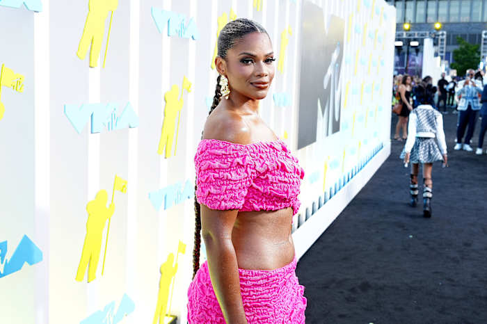 MTV host Kamie Crawford arrives at the 2022 MTV Video Music Awards.